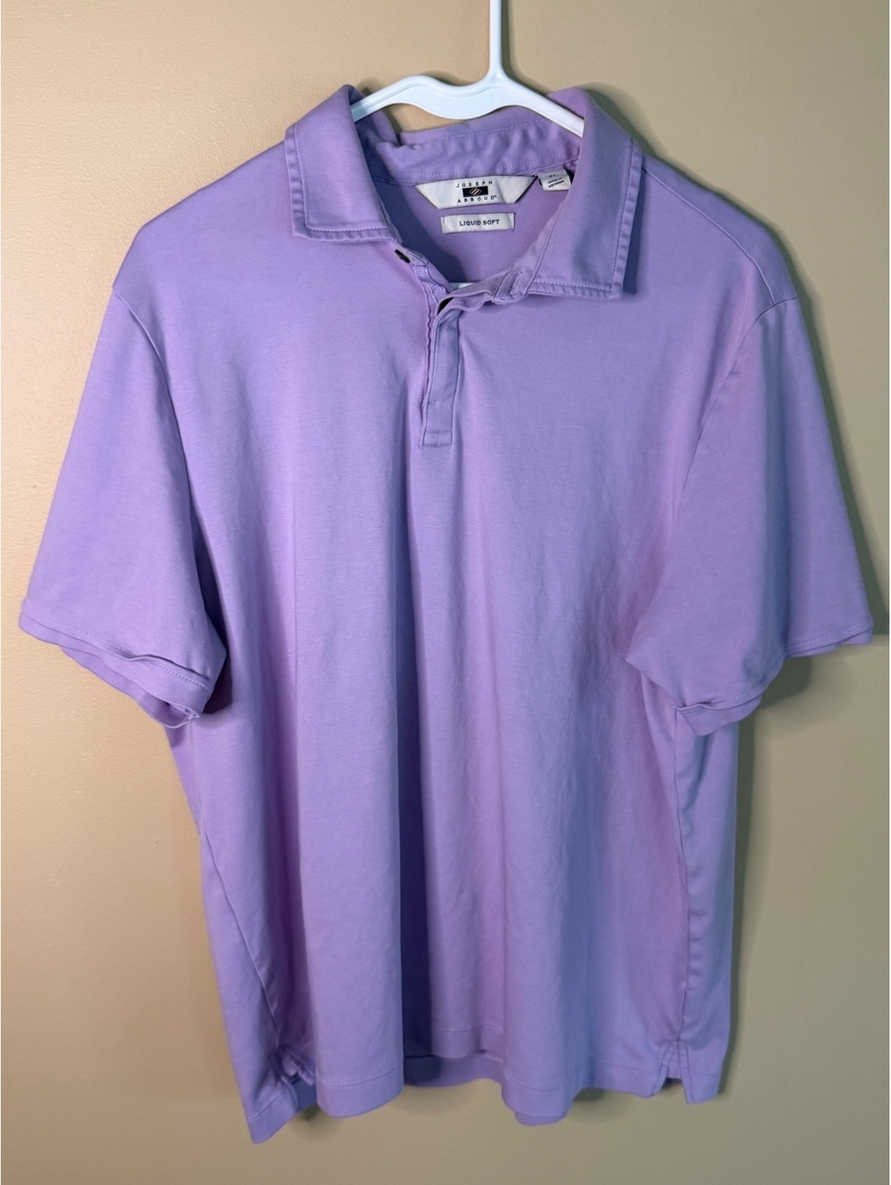 Joseph Abboud Liquid Soft 100% Cotton Polo Shirt XL Lavender